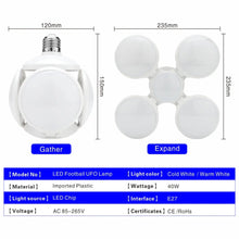 Cargar imagen en el visor de la galería, Compact Foldable Ball Light with Football Shape and LED Glow
