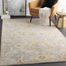 Cargar imagen en el visor de la galería, Copen Beige Floral Wool Rug
