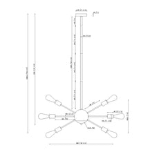 Cargar imagen en el visor de la galería, Cordell 18-Light Chrome Sputnik Sphere Chandelier
