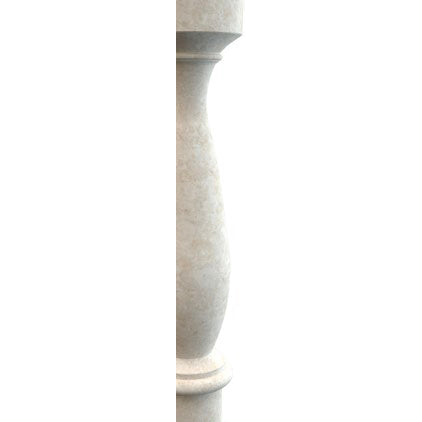 Cream Marfil Beige Marble Balustrade Hand-carved from Solid Marble Block (SET of 4)