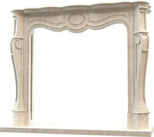 Load image into Gallery viewer, Crema Marfil Marble French Villa Style Hand-carved Fireplace Surround (W)12&quot; (L)48&quot; (H)39.5&quot;
