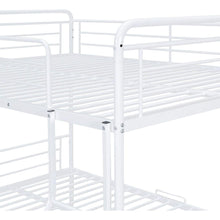 Load image into Gallery viewer, Full XL Over Queen Metal Bunk Bed with Twin Size Trundle, White
