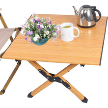 Cargar imagen en el visor de la galería, Portable picnic table, rollable aluminum alloy table top with folding solid X-shaped frame
