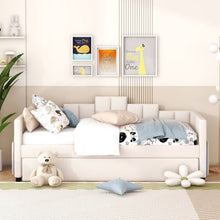 Load image into Gallery viewer, Twin Size Upholstered Daybed with Light and USB Port, Beige

