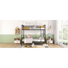 Load image into Gallery viewer, Full XL Over Queen Metal Bunk Bed, Black
