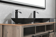 Cargar imagen en el visor de la galería, 13.0&quot; L -18.13&quot; W -4&quot; H Matte Shell Glass Rectangular Vessel Bathroom Sink in Black with Matte Black Faucet and Pop-Up Drain in Matte Black
