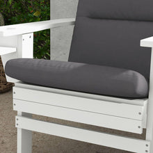 Cargar imagen en el visor de la galería, 2 Piece Adirondack Chair Cushions, 59 x 20.5 x 2 inch Outdoor Chair Cushions for Fire Pit Chairs with Seat, Back, Ties, Water Repellent Replacement Patio Seat Pads, Gray
