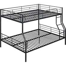 Load image into Gallery viewer, Full XL Over Queen Metal Bunk Bed, Black

