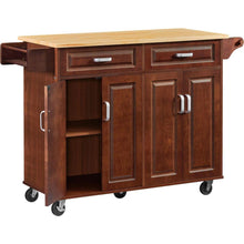 Load image into Gallery viewer, Mobile Kitchen Island Cart With 2 drawers
