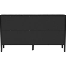 Load image into Gallery viewer, Wood Storage Cabinet with Three tempered glass doors and Adjustable Shelf,Suitable for living room, study and entrance
