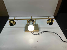 Load image into Gallery viewer, VONLUCE Bathroom Vanity Light, 3 Light Bathroom Light Fixture Over Mirror, Bathroom Wall Lamp with Clear Glass, Modern Gold Vanity Lighting fixtures
