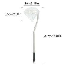 Load image into Gallery viewer, Decorative Diamond-Shaped Solar Ground Light for Garden Pathways
