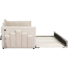 Load image into Gallery viewer, Twin Size Upholstered Daybed with Light and USB Port, Beige
