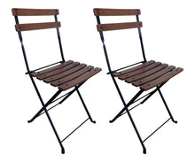 Load image into Gallery viewer, DemarForge Folding Chair 5508 - Stackable - European Chestnut Wood Clear Coated Slats (Set of 2)
