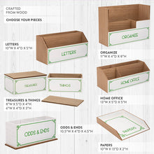 Load image into Gallery viewer, Green &amp; White Desktop Organizer, Choose Your Style
