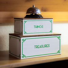 Load image into Gallery viewer, Green &amp; White Desktop Organizer, Choose Your Style
