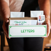 Load image into Gallery viewer, Green &amp; White Desktop Organizer, Choose Your Style
