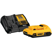 Carregar imagem no visualizador da galeria, DEWALT DCB203C 20V MAX* Battery Compact 2.0Ah Pack with Charger
