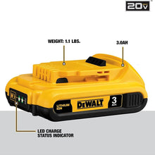 Carregar imagem no visualizador da galeria, DEWALT DCB203C 20V MAX* Battery Compact 2.0Ah Pack with Charger
