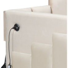Load image into Gallery viewer, Twin Size Upholstered Daybed with Light and USB Port, Beige
