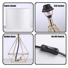Load image into Gallery viewer, Diamond Design Table Lamp for Entryway with Elegant Modern Style
