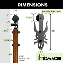 Load image into Gallery viewer, Non-Bypass Sliding Barn Door Hardware Kit - Imperial Design Roller
