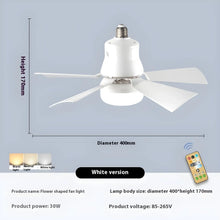 Load image into Gallery viewer, Dimmable Remote Control Ceiling Fan Light for Home &amp; Dormitory
