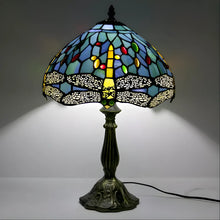 Carregar imagem no visualizador da galeria, Dragonfly Tiffany Lamp Glass Tabletop Design
