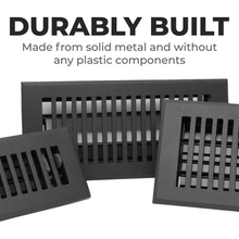 Cargar imagen en el visor de la galería, Cast Aluminum Contemporary Vent Covers - Black
