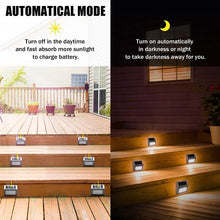 Load image into Gallery viewer, Stainless Steel LED Solar Stair Step Lights | Dusk to Dawn Auto On/Off | (2024 Model)
