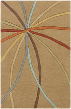 Load image into Gallery viewer, Davison Brown Geometric Modern Wool Rug
