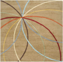 Load image into Gallery viewer, Davison Brown Geometric Modern Wool Rug
