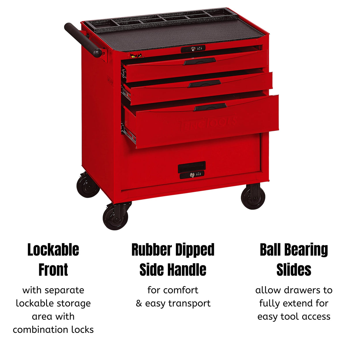 Teng Tools 3 Drawer Heavy Duty Roller Cabinet Tool Chest / Wagon - TCW