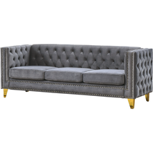 Cargar imagen en el visor de la galería, 3-seater + 2-seater Combination sofa.GREY VELVET
