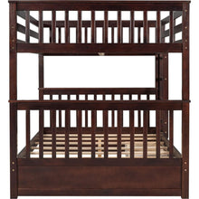 Carregar imagem no visualizador da galeria, Full-Over-Full Bunk Bed with Ladders and Two Storage Drawers (Espresso)
