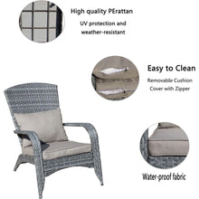 Load image into Gallery viewer, Patio Chair with Cushions(Grey Cushion)
