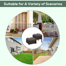 Load image into Gallery viewer, 2 Piece Raised Garden Bed with Legs, Self-Watering Planter Box Raised Bed to Grow Flowers, Herbs &amp; Vegetables, Gray
