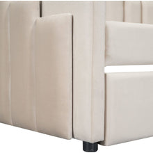 Load image into Gallery viewer, Twin Size Upholstered Daybed with Light and USB Port, Beige
