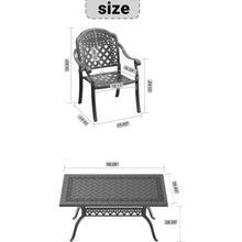 Carregar imagem no visualizador da galeria, (Cushions In Random Colors)7-Piece Set Of Cast Aluminum Patio Furniture With Cushions
