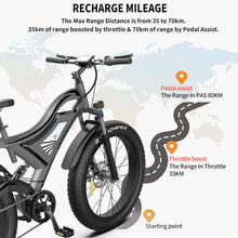 Load image into Gallery viewer, 26&quot; 750W Electric Bike Fat Tire 48V 15AH Removable Lithium Battery for Adults
