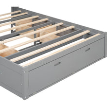 Load image into Gallery viewer, Wood Queen Size Platform Bed with Storage Headboard, shoe rack and 4 drawers,Gray
