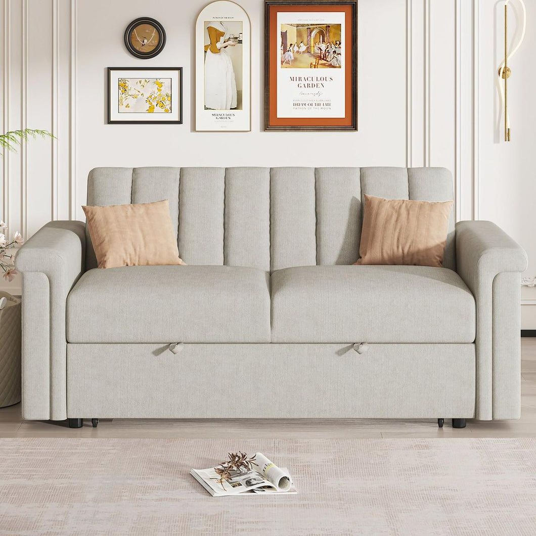 Convertible Soft Cushion Sofa Pull Bed, for Two People to Sit On