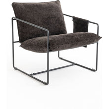 Load image into Gallery viewer, 2 Sets 1 Case, Upholstered hanging armchair with arm pocket metal frame, crushed foam cushions and skin-friendly braid for living room and bedroom. Dark Gray
