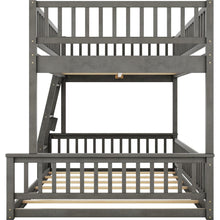 Carregar imagem no visualizador da galeria, Full XL over Queen Bunk Bed with Ladder and Guardrails, Gray
