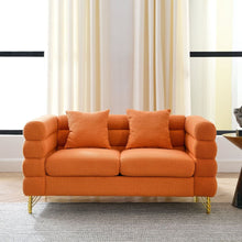 Cargar imagen en el visor de la galería, 3-seater + 2-seater Combination sofa.ORANGE teddy
