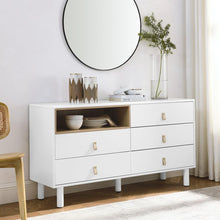 Load image into Gallery viewer, With 5 drawers storage cabinet drawer cabinet multifunctional storage cabinet modern drawer cabinet wooden storage cabinet leather handle drawer cabinet home storage cabinet office cabinet
