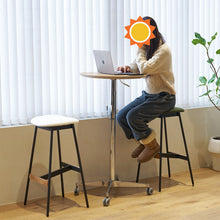 Load image into Gallery viewer, Movable Adjustable Bar Table Pub Table 360 Swivel Counter Bar Height Aluminum Star Base Movable for Stand Desk Bistro Table Dining Room Home Kitchen Table

