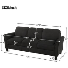 Carregar imagem no visualizador da galeria, 3-Seat Sofa Living Room Linen Fabric Sofa (3-Seat Sofa)

