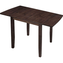 Load image into Gallery viewer, 3-Piece Wood Drop Leaf Breakfast Nook Dining Table Set with 2 X-back Chairs for Small Places, Espresso

