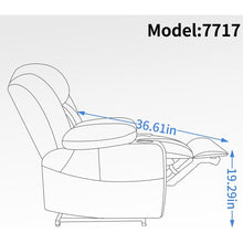 Load image into Gallery viewer, Dual Motor Infinite Position Up to 350 LBS Leatheraire Power Lift Recliner Chair, Heavy Duty Motion Mechanism with 8-Point Vibration Massage and Lumbar Heating, Stainless steel Cup Holders, Brown
